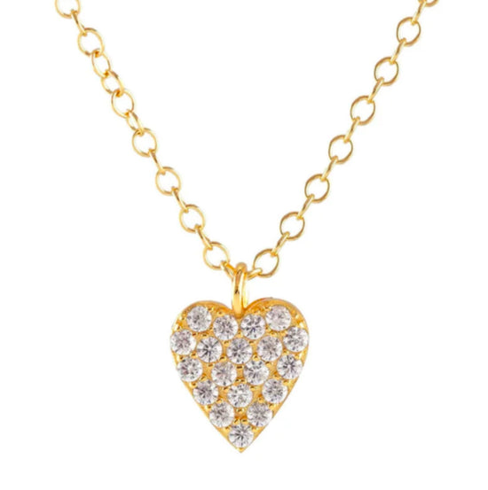 Heart Crystal Charm Necklace