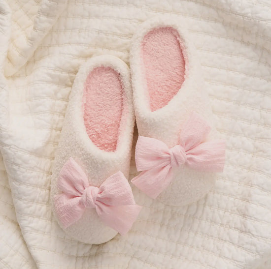 Betty Bow Blush Slippers