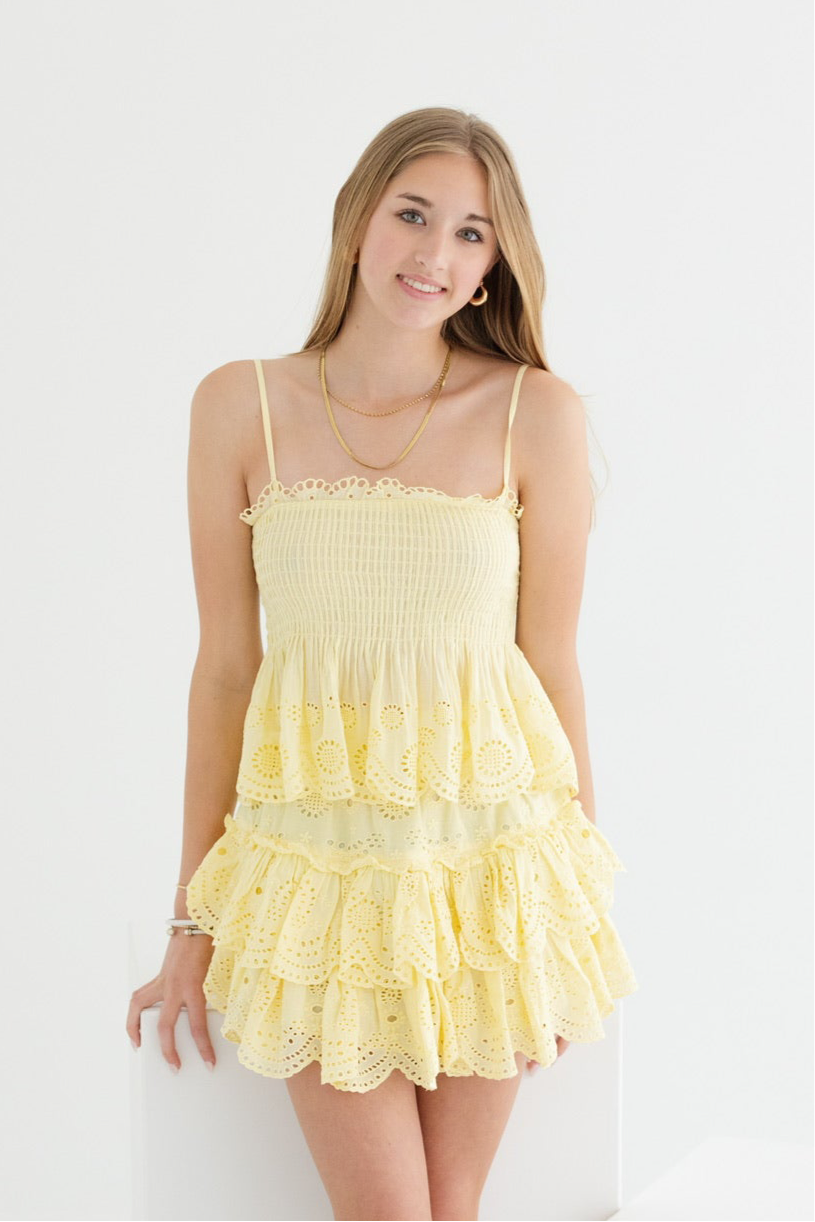 Shailo Tiered Cotton Mini Skirt