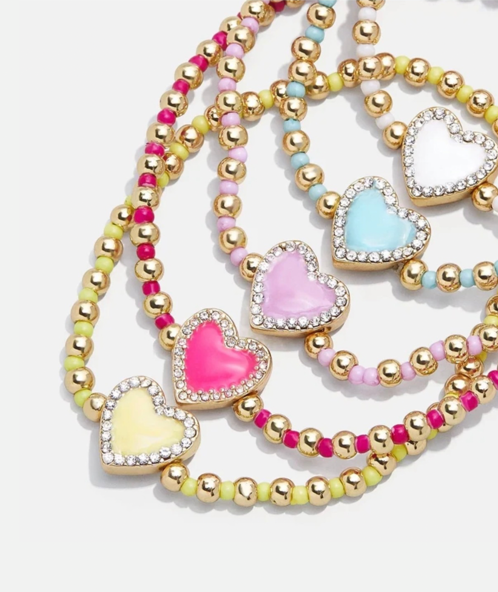 Sweetheart Kids' Pisa Bracelet Set | Outline Pavé Heart