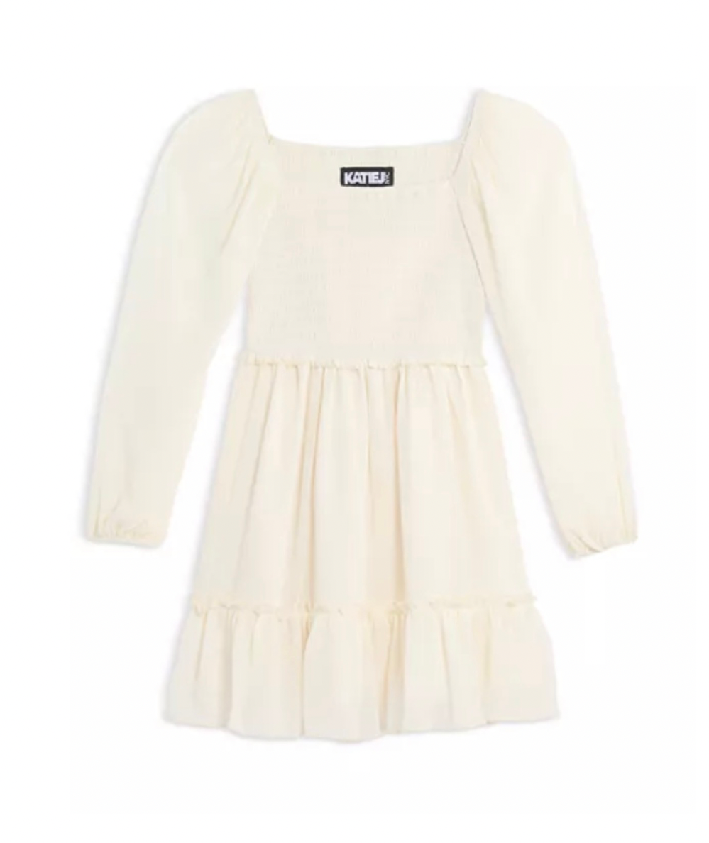 Tween Molly Long Sleeve Silky Georgette Dress