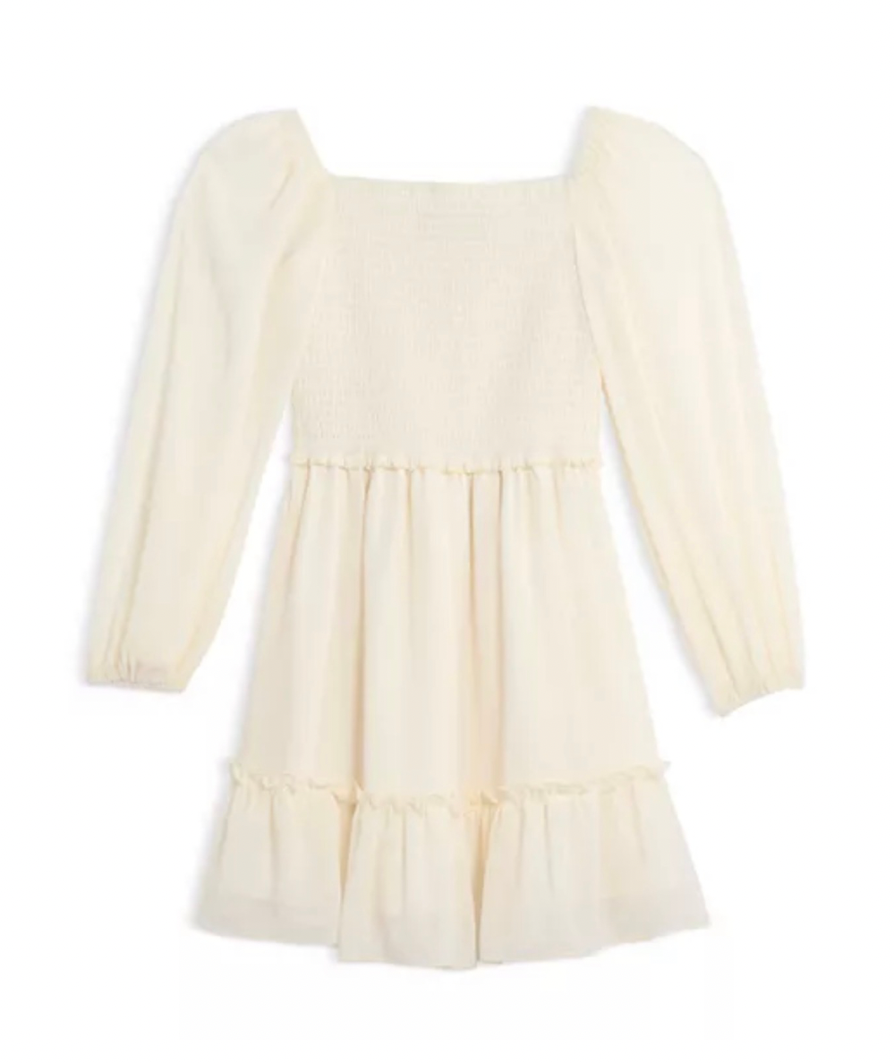 Tween Molly Long Sleeve Silky Georgette Dress