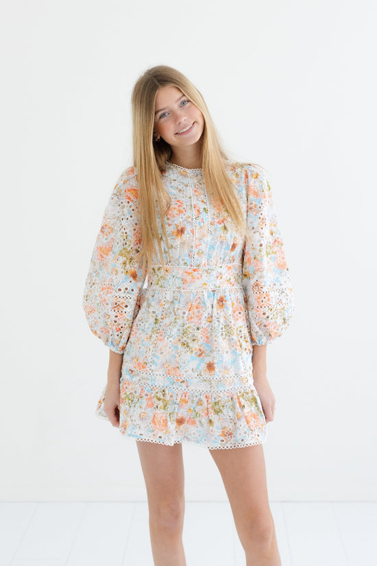 Daphne Embroidered Long Sleeve Dress