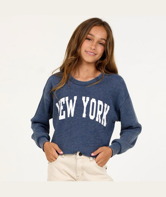 NEW YORK Thermal Cropped Long Sleeve