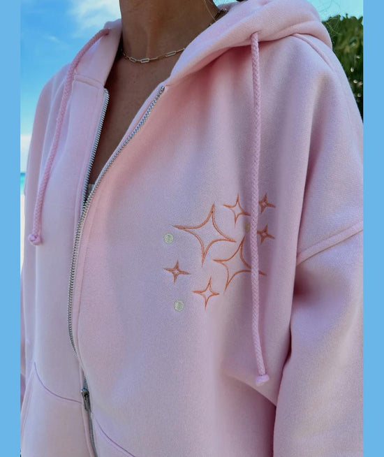 Sunset Rays Embroidered Hoodie