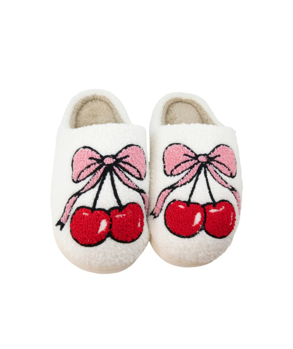 Cherry Bow Slippers