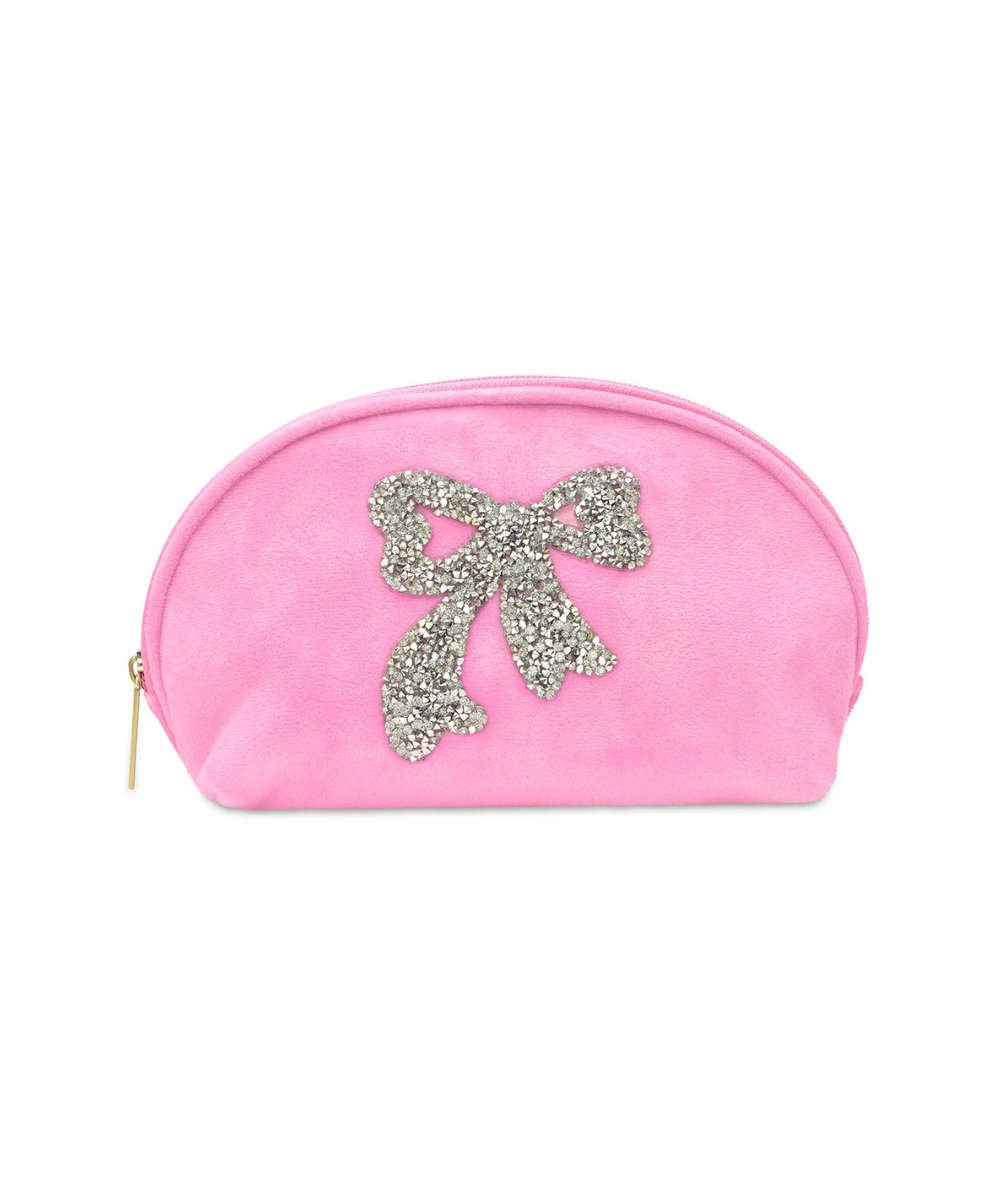 Glitter Bow Cosmetic Bag