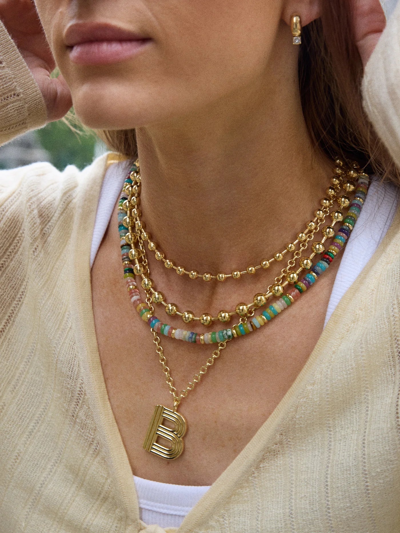 Amaris Multi Semi - Precious Necklace - CAKEWISH