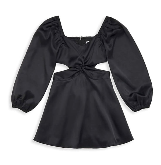 Ari Satin Cut - Out Dress Jr - CAKEWISH