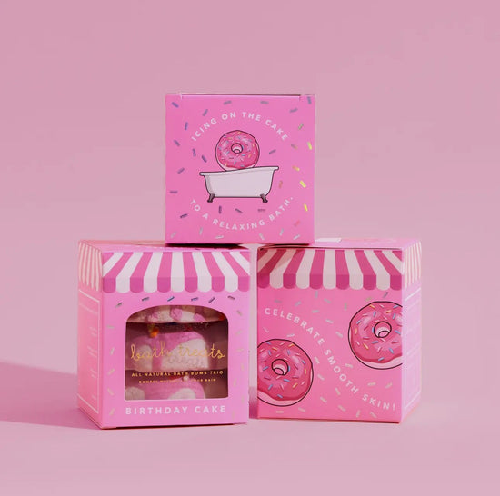 Birthday Cake Bath Treats 3pc Set - CAKEWISH
