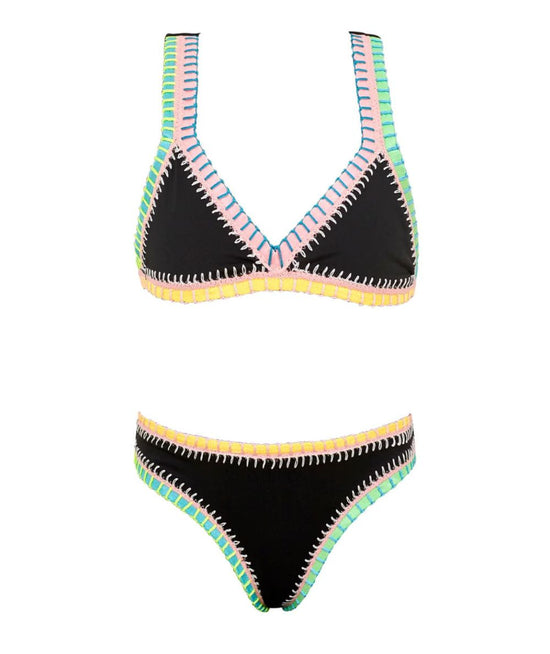 Rainbow Embroidered Bikini