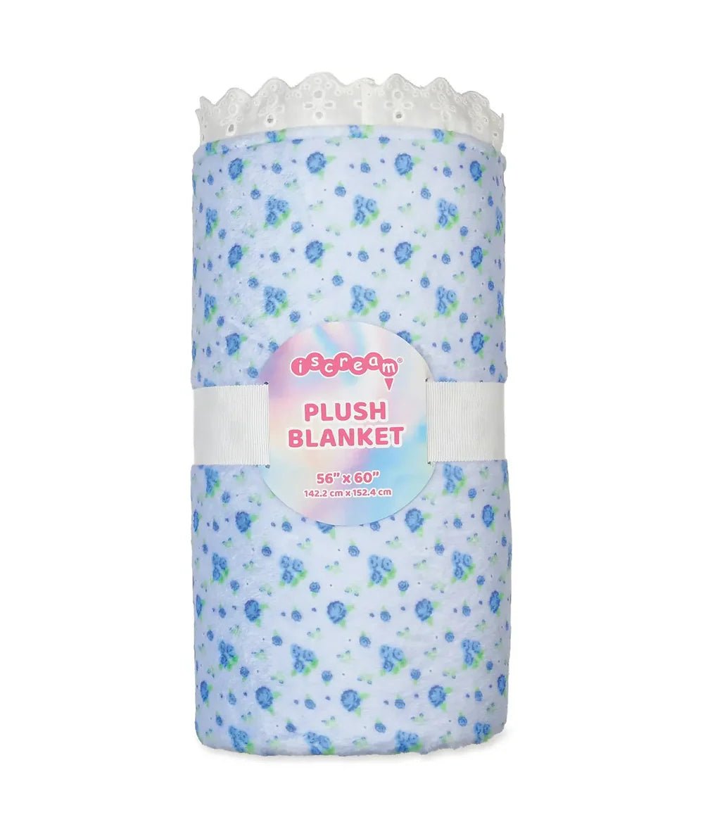 Blue Ditsy Plush Blanket - CAKEWISH