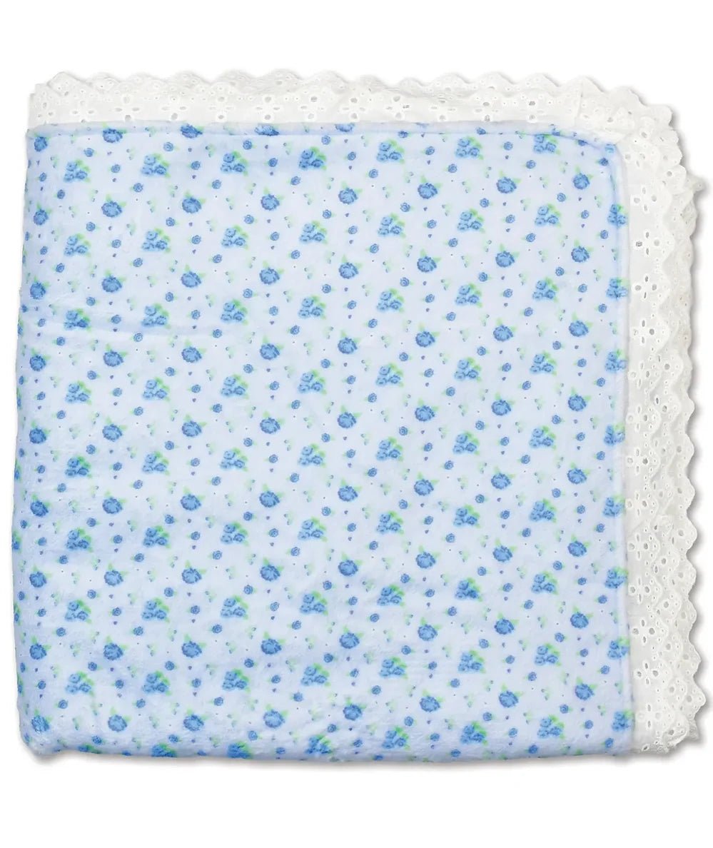 Blue Ditsy Plush Blanket - CAKEWISH