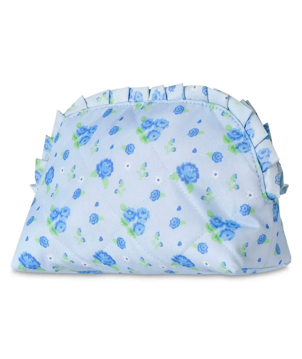 Blue Floral Oval Cosmetic Bag - CAKEWISH