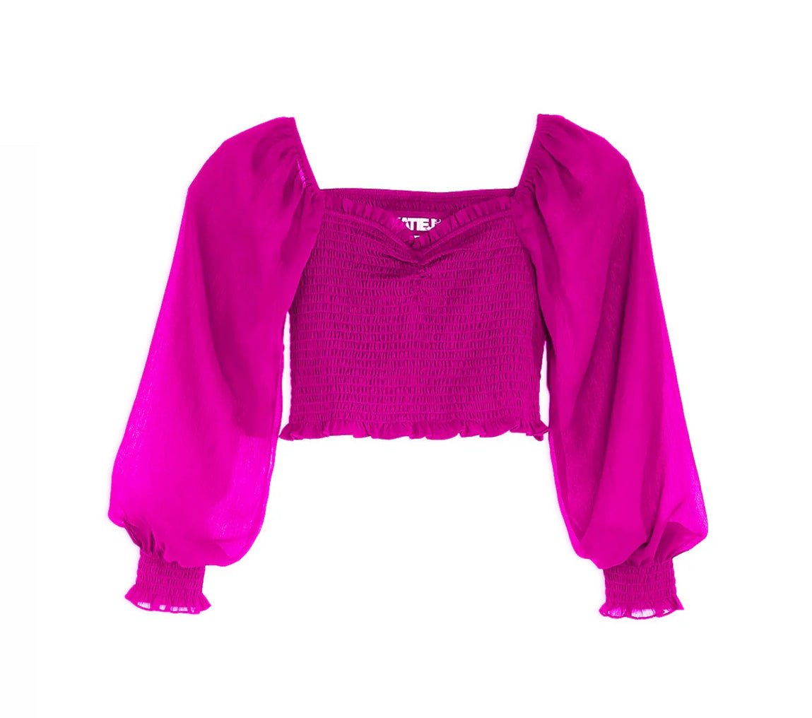 Chloe Sheer Long Sleeve Top Jr - CAKEWISH