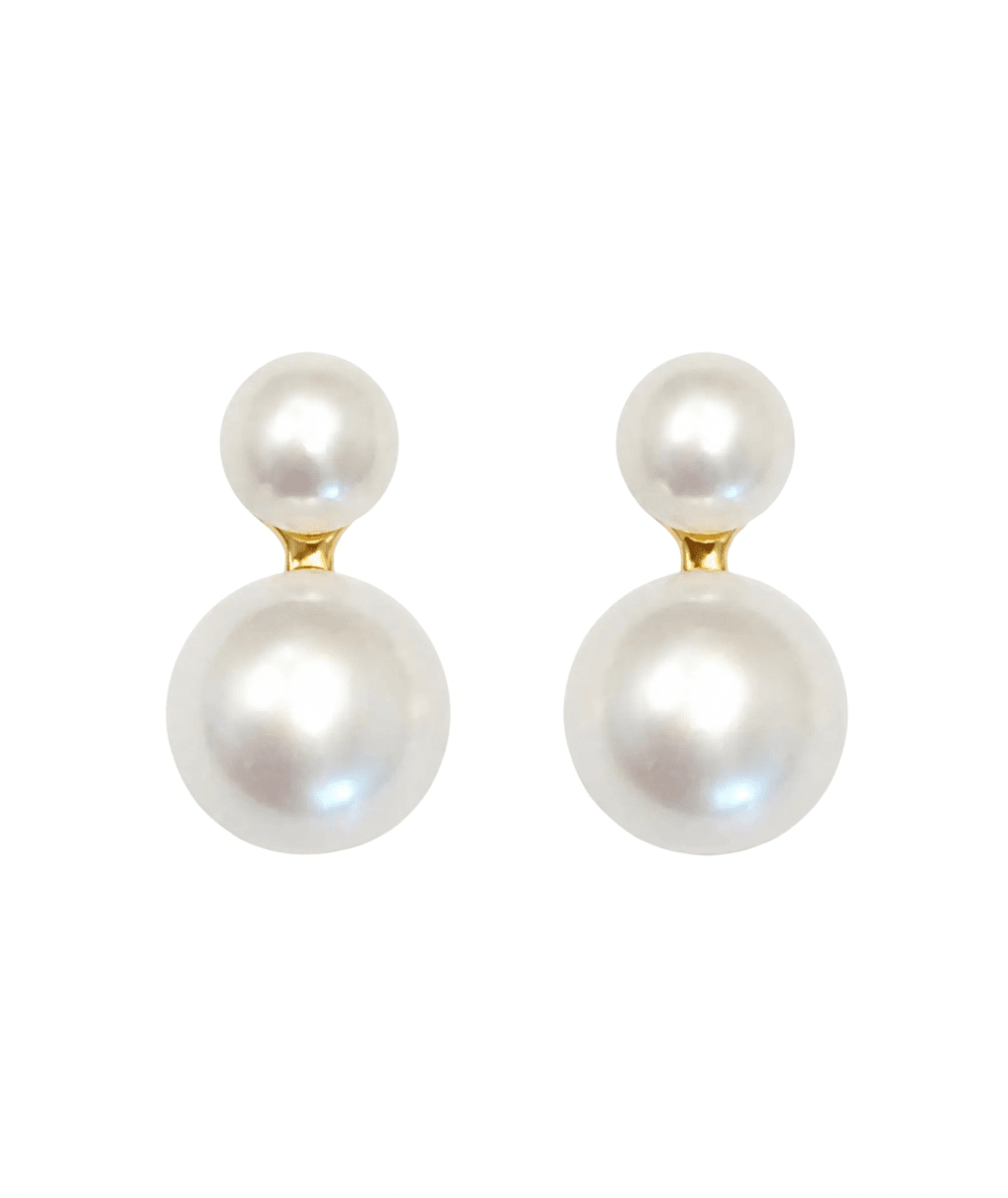 Classic Double Freshwater Pearl Earrings - CAKEWISH