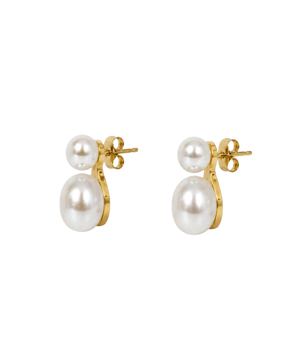 Classic Double Freshwater Pearl Earrings - CAKEWISH
