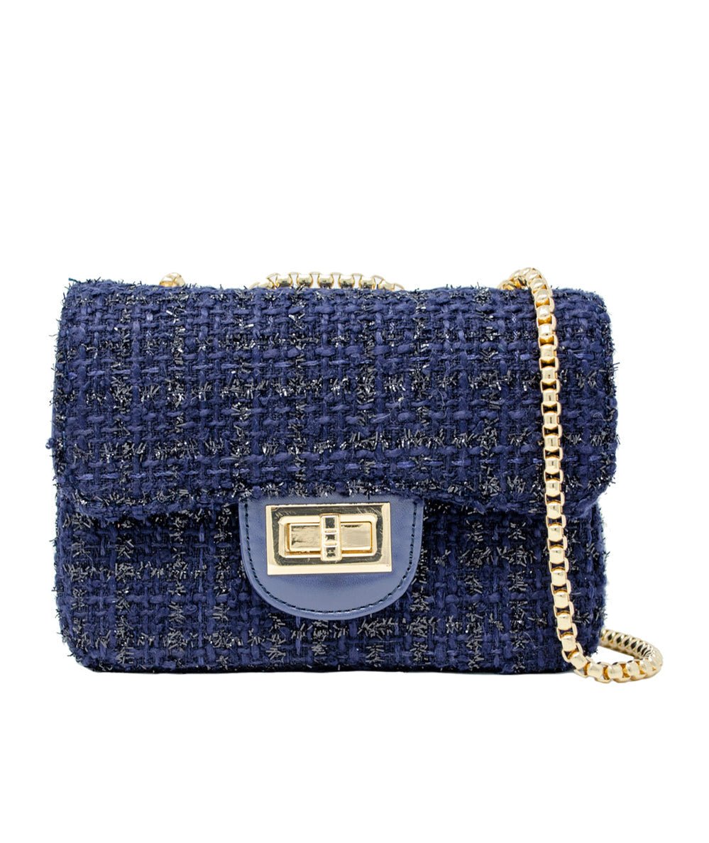 Navy Classic Tweed Handbag by Zomi Gems - CAKEWISH