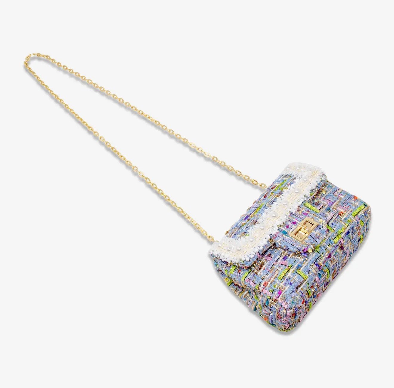 Classic Tweed Handbag with Pearls - CAKEWISH