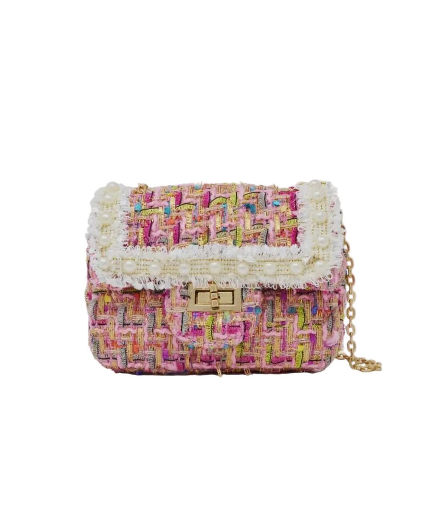 Classic Tweed Handbag with Pearls - CAKEWISH