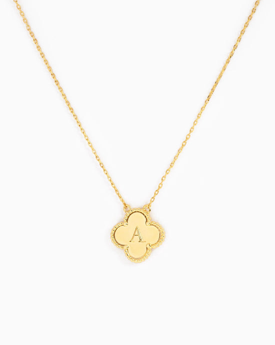 Clover Letter Initial Pendant Necklace - CAKEWISH