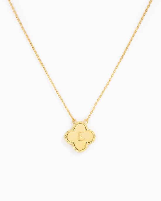 Clover Letter Initial Pendant Necklace - CAKEWISH