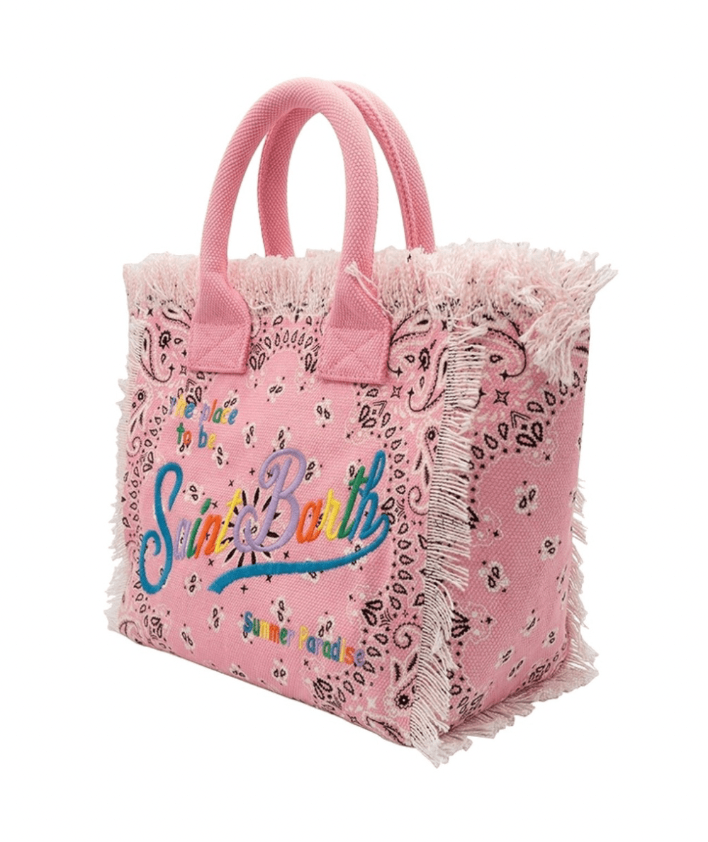 Colette Pink Bandana Print Canvas Bag - CAKEWISH