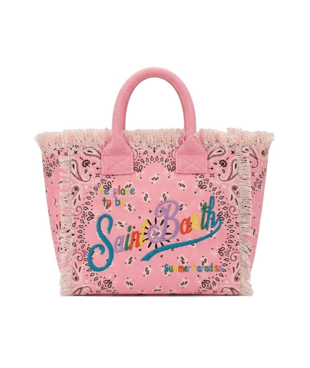 Colette Pink Bandana Print Canvas Bag - CAKEWISH