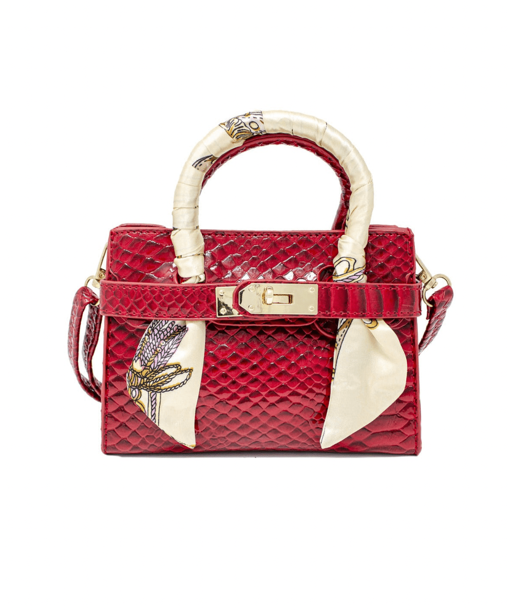 Red Crocodile Scarf Handbag by Zomi Gems - CAKEWISH