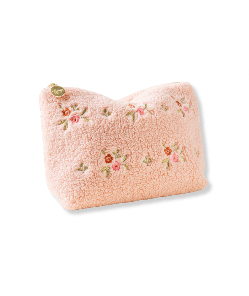Dainty Floral Pink Teddy Pouch - CAKEWISH