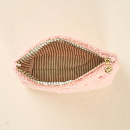 Dainty Floral Pink Teddy Pouch - CAKEWISH