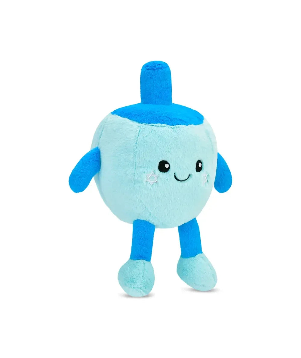 Right side view of the standing David Dreidel smiling Hanukkah dreidel plush, by Iscream - CAKEWISH