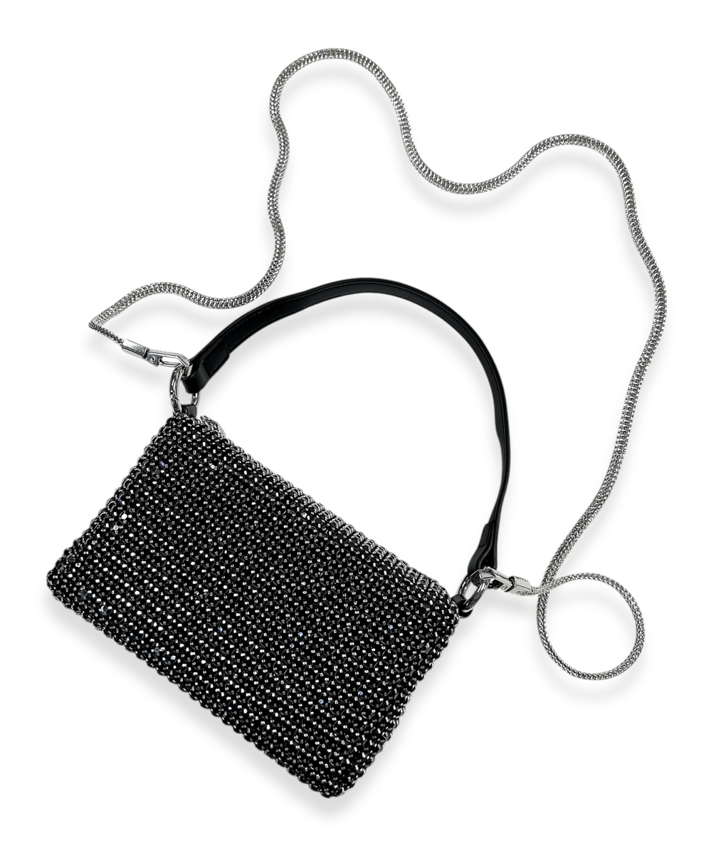 Dazzled Rhinestone Purse in Black by Doe A Dear - CAKEWISH