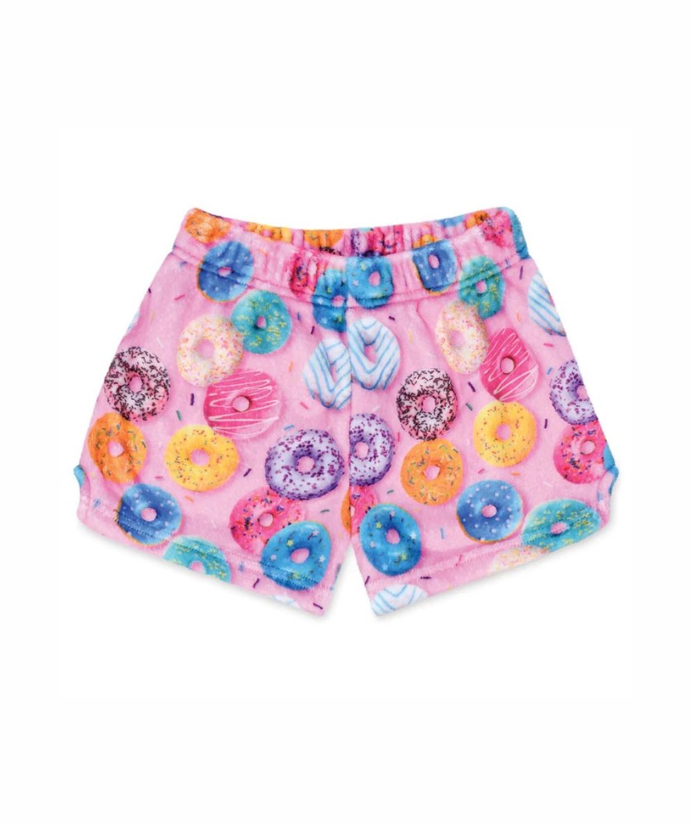 Spring Print Fuzzy Plush Shorts