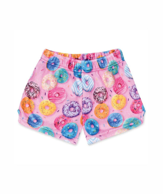 Spring Print Fuzzy Plush Shorts