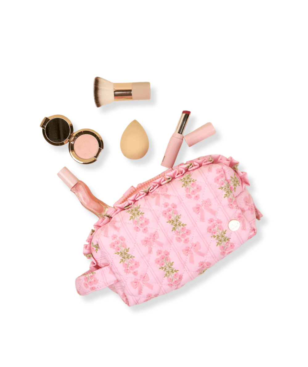 Essentials Quilted Floral Cosmetic Pouch - CAKEWISH