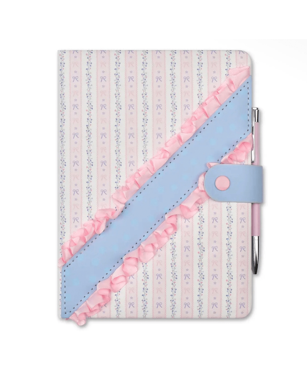 Floral Stripes Journal with Pen - CAKEWISH