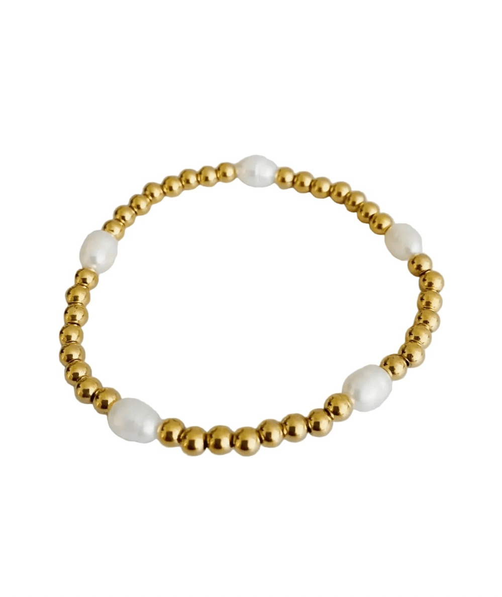 Freshwater Pearl Gold Bracelet - CAKEWISH
