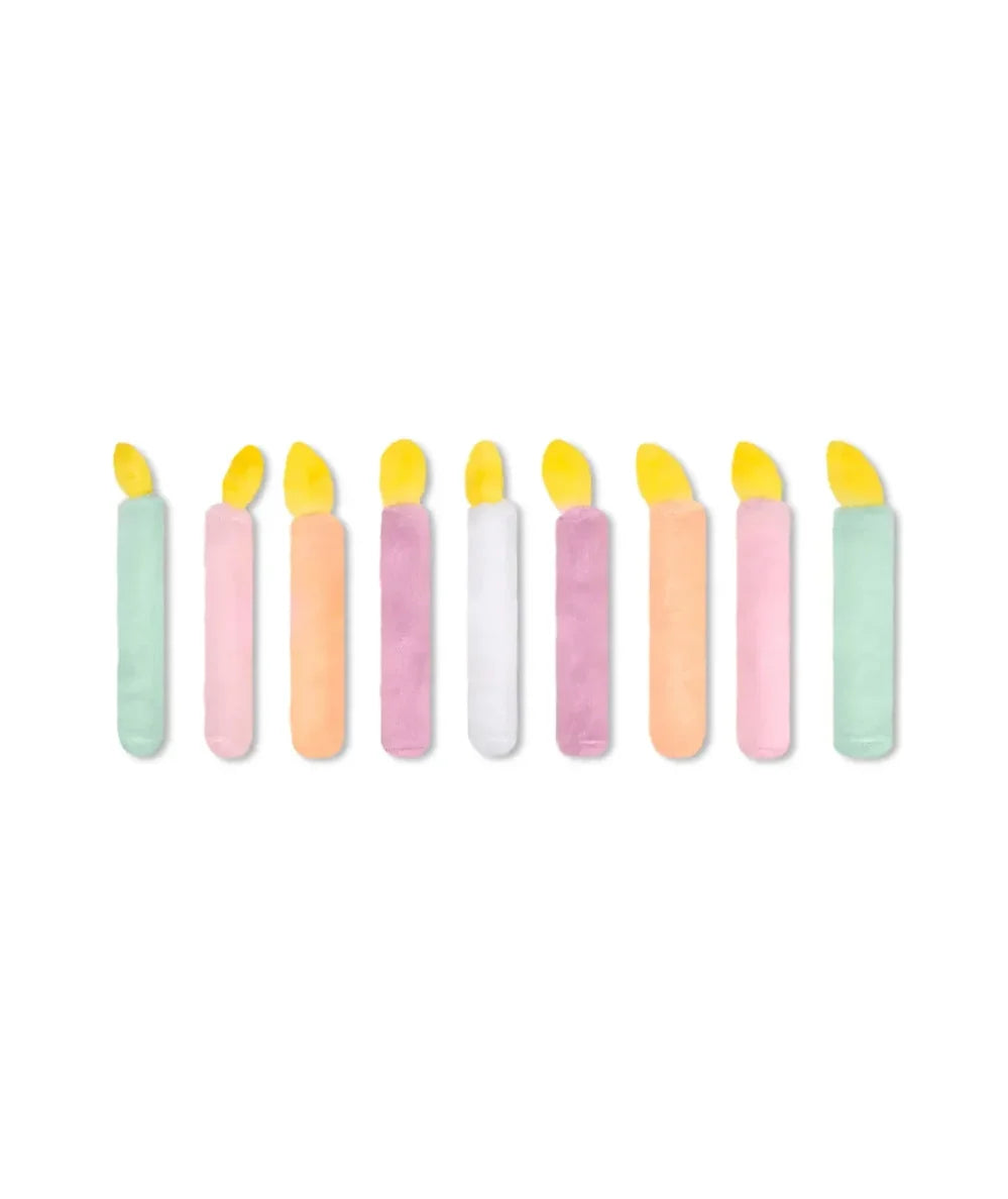 Removable plush candles from the Hanukkah menorah plush, by Iscream - CAKEWISH