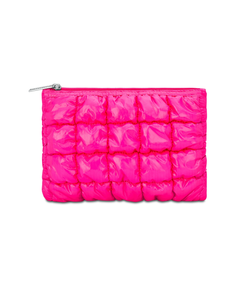 Hot Pink Shiny Puffer Pouch - CAKEWISH