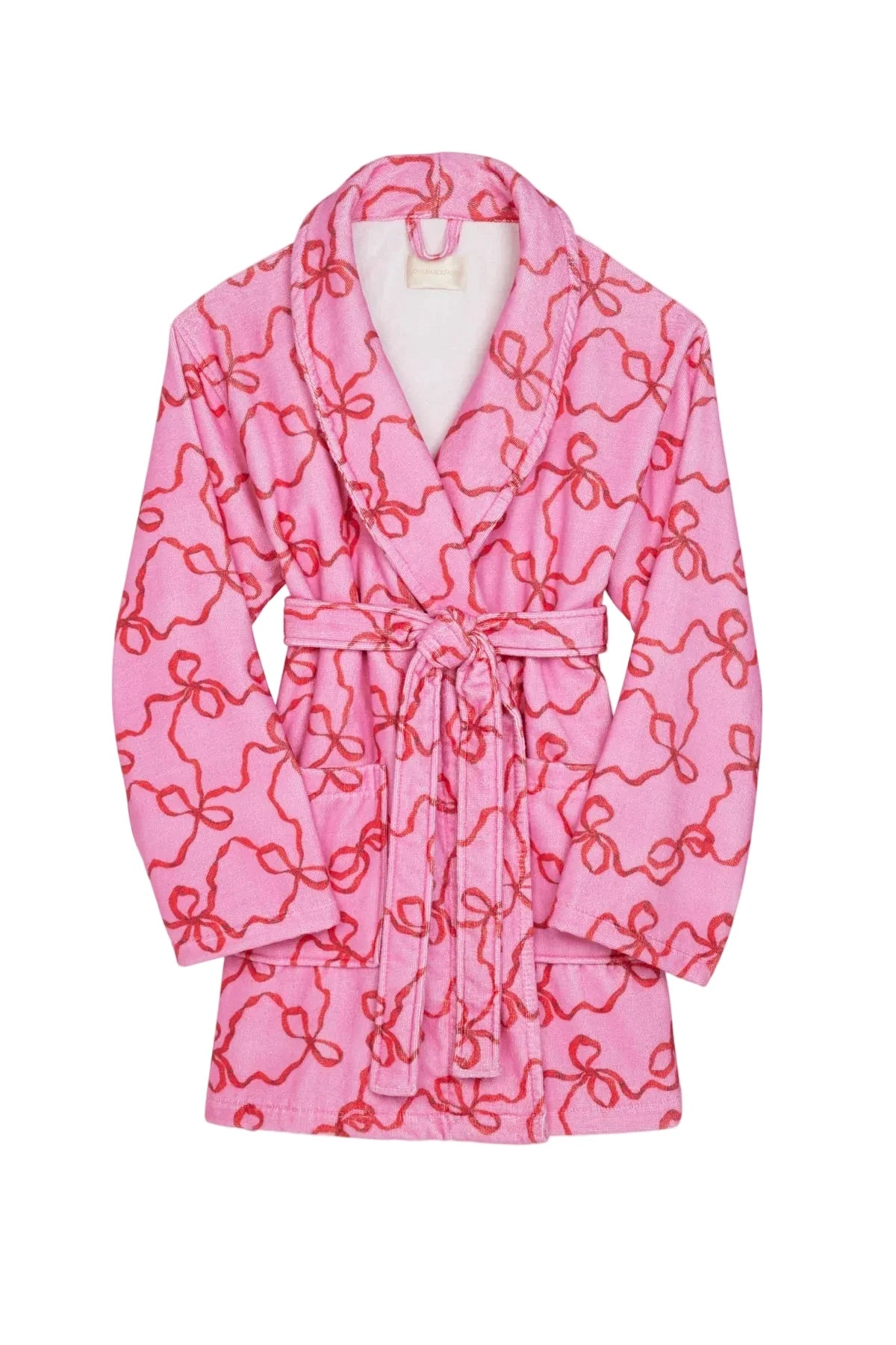 Indie Cotton Bow Print Bath Robe - CAKEWISH