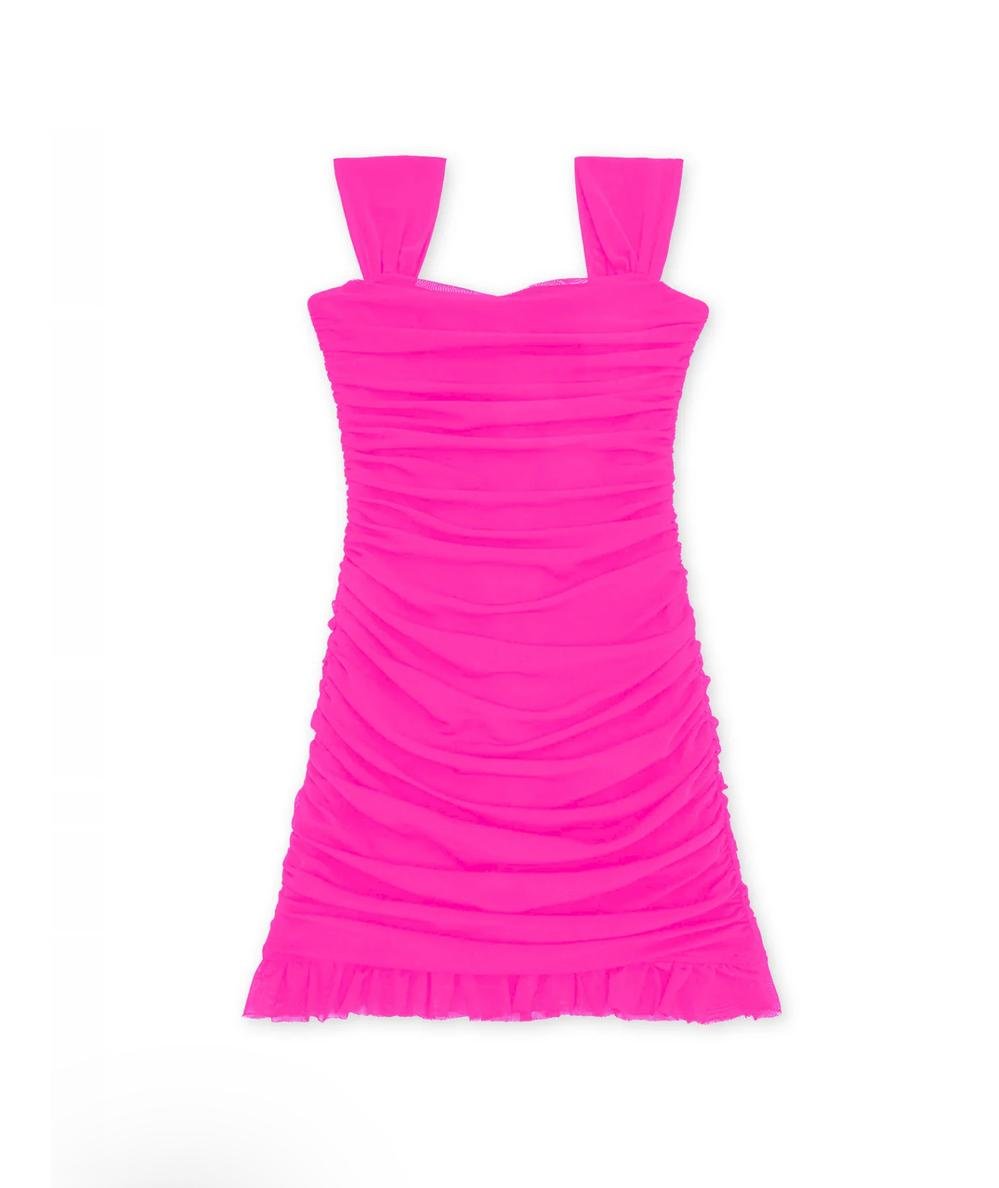 KatieJ NYC Joey Mesh DressSweetheart Party Dress | Cakewish Hot Pink / L
