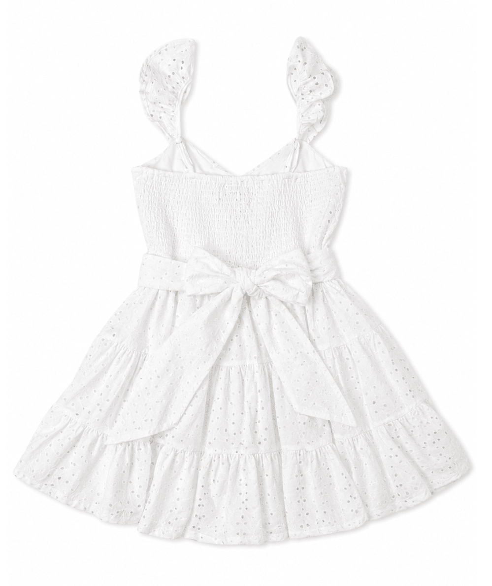 Junior Adina Twist Front Eyelet Dress - CAKEWISH