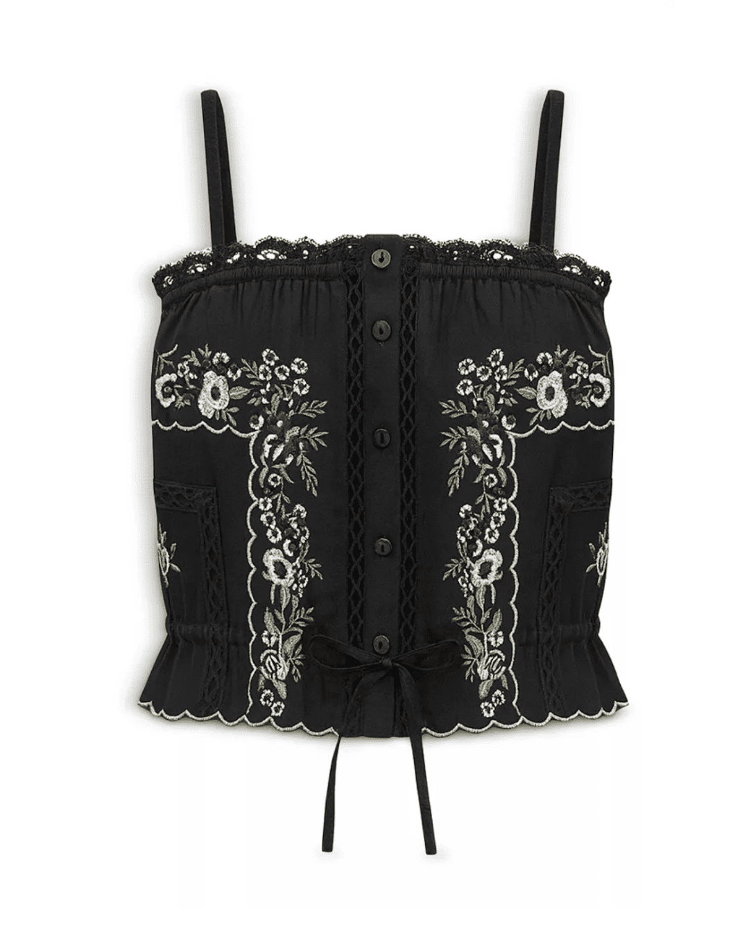 Junior Allegra Floral Embroidered Cami - CAKEWISH