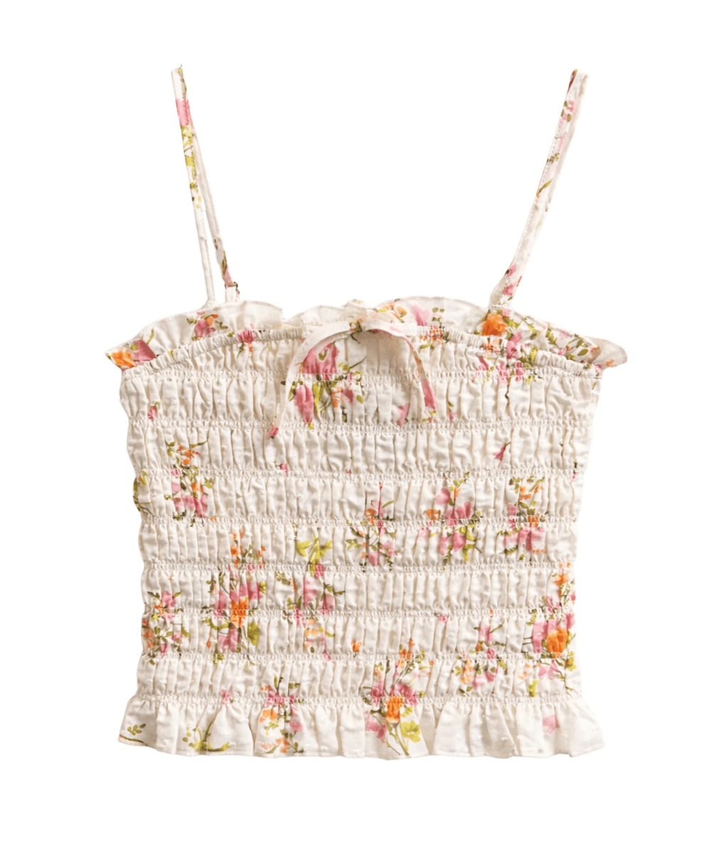 Junior Alma Gathered Print Cami Top - CAKEWISH