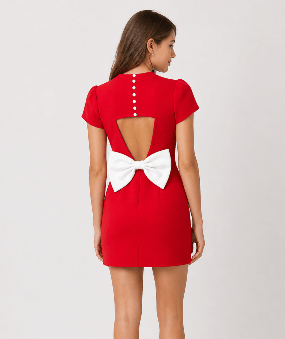 Junior Bow Back Imogen Mini Dress - CAKEWISH