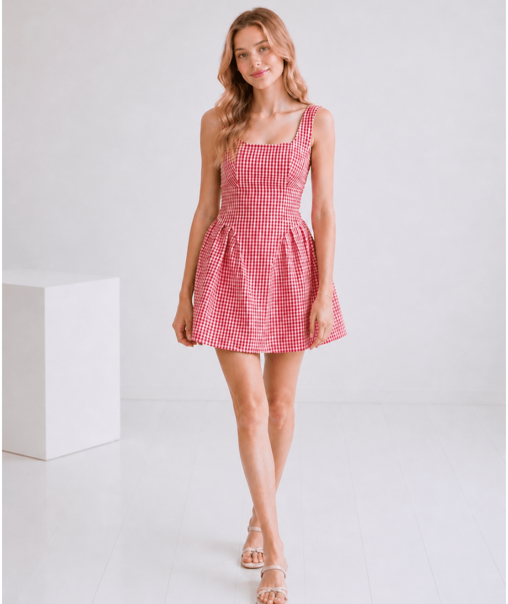 Junior Brenna Gingham Dress - CAKEWISH