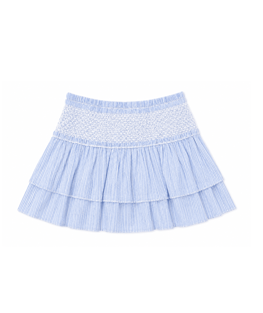 Junior Dominique Smocked Waist Ruffle Skort - CAKEWISH