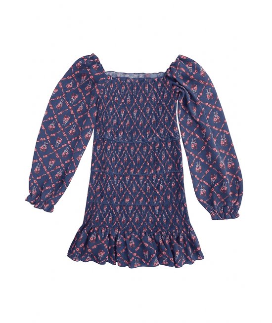 Junior Laila Floral Print Long Sleeve Dress - CAKEWISH