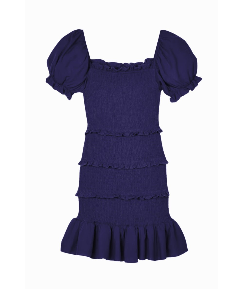 Junior Laila Solid Smocked Dress - CAKEWISH